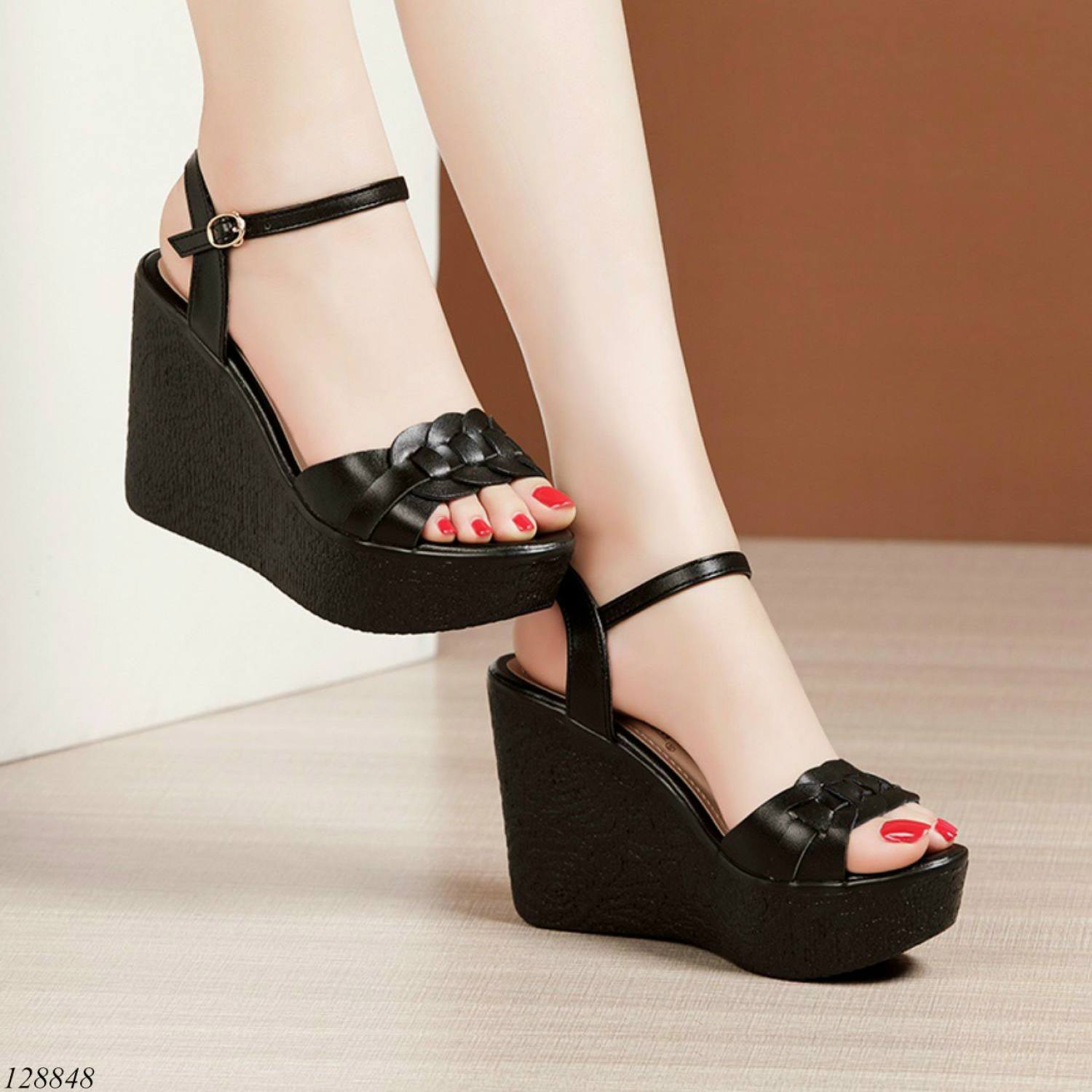 Sandal đế xuồng quai kiểu cao 10 phân L90