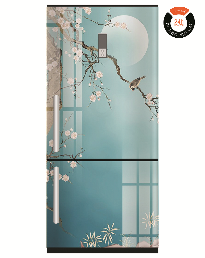 [HCM]Giấy Decal Dán Tủ Lạnh ÁNH TRĂNG XANH - THUTHAODECOR