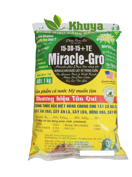 Phân bón lá Miracle-Gro 15-30-15 Kg