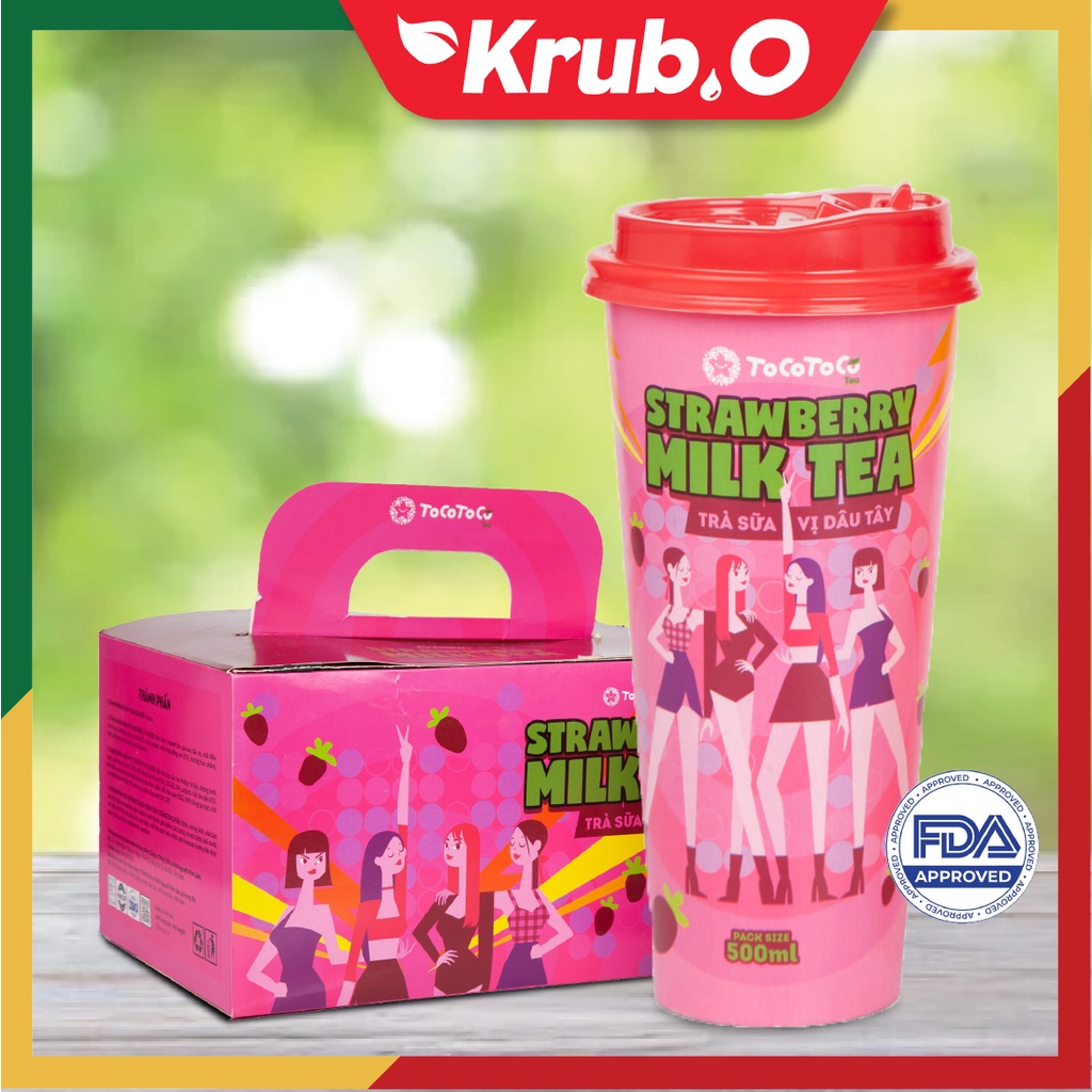 Trà sữa Tocotoco Instant Tea trà sữa tự pha hương dâu