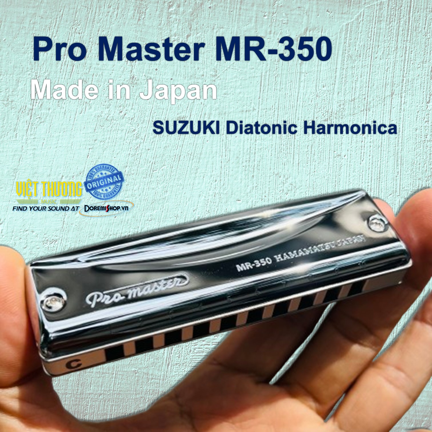 Kèn Harmonica Suzuki Diatonic ProMaster MR-350 key C - made in Japan - Kèm Tặng Quà Trị Giá 65k