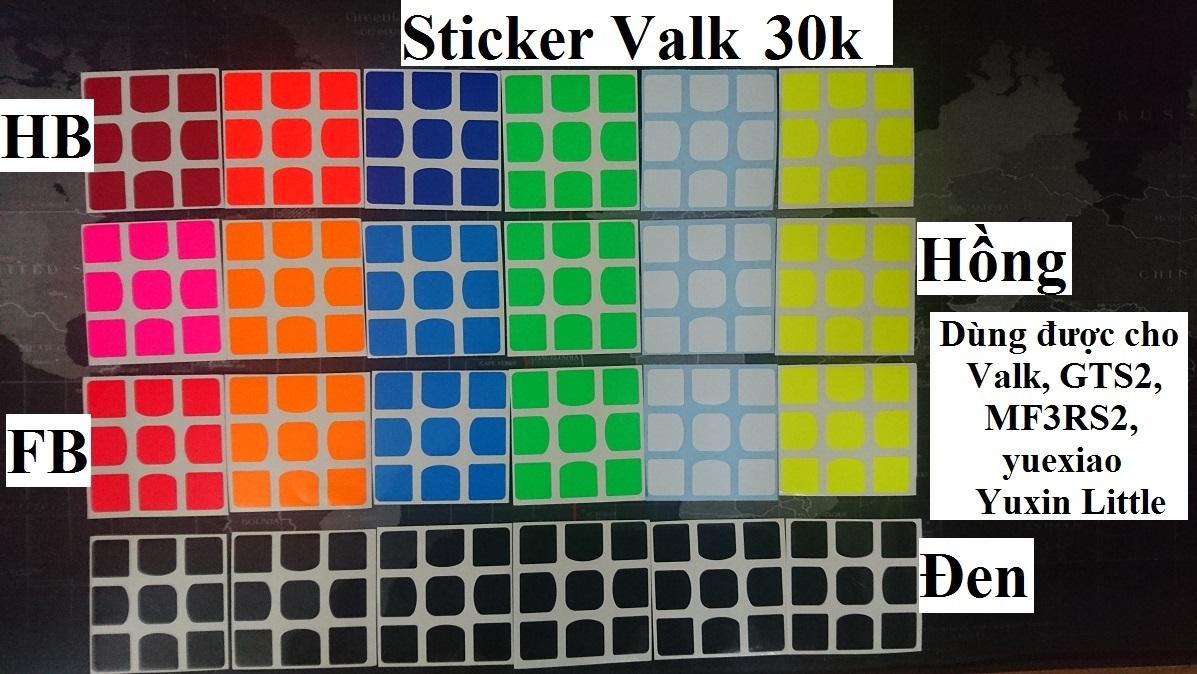 LongSheng Phụ Kiện Rubik. Sticker Rubik 3x3x3