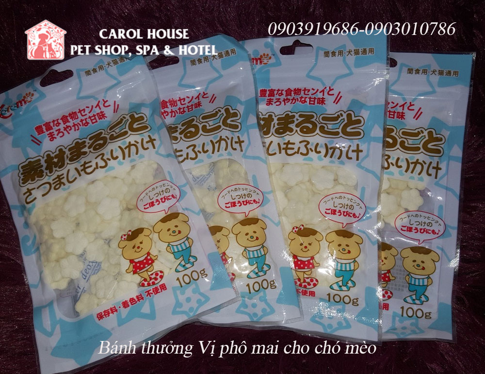 [HCM] SNACK BÁNH THƯỞNG CHÓ MÈO GÓI 100GR