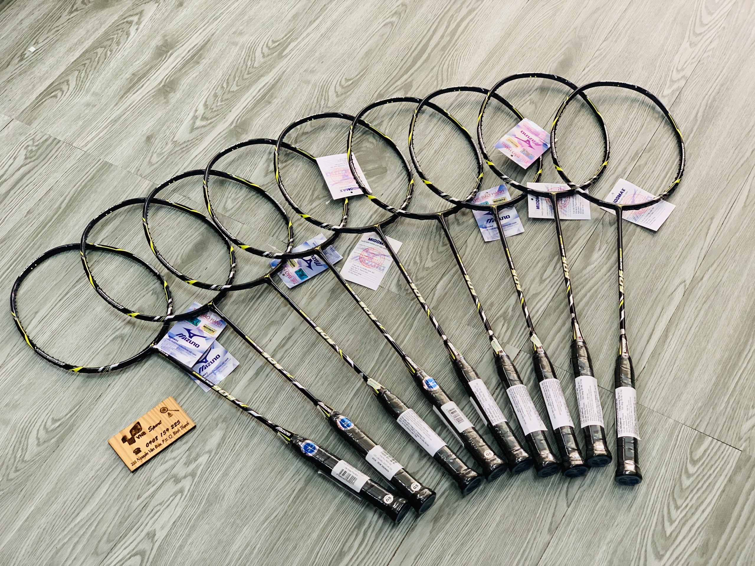 [Tặng 2 quấn cán] Vợt cầu lông Mizuno NANOBLADE 909 c.hính h.ãng (Chưa bao gồm cước)