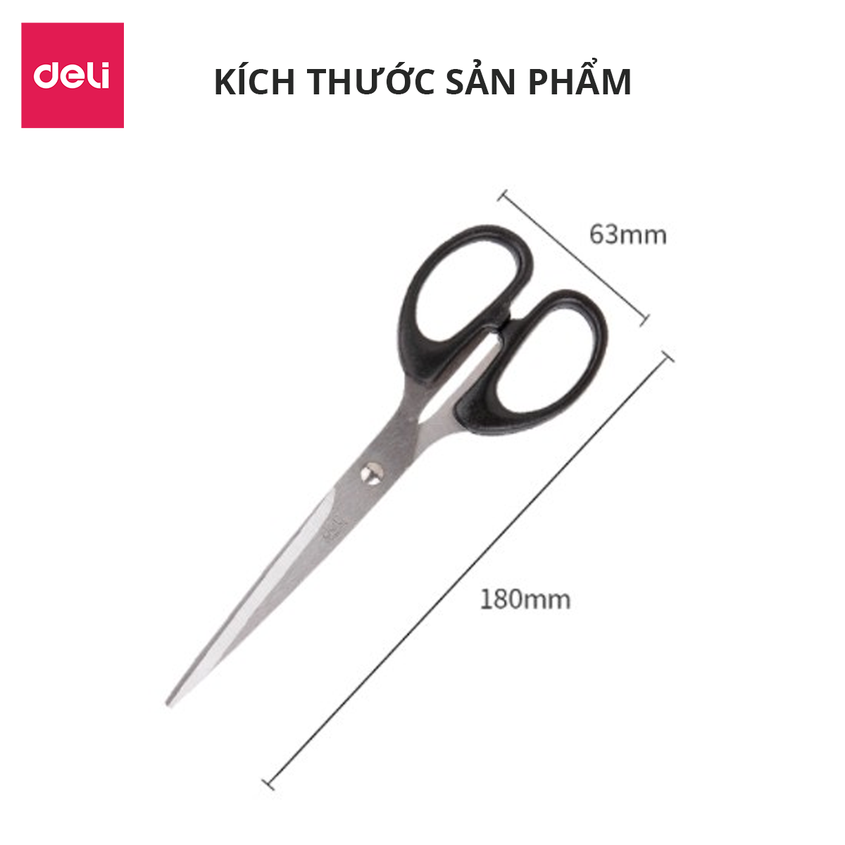 Kéo Văn Phòng 180mm Deli Đa Năng E6009
