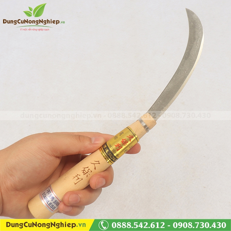 Dao cắt trái cán gỗ 25cm