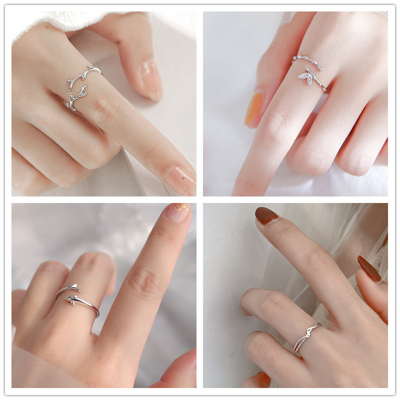 Nhẫn bạc nữ - Nhẫn bạc Ý 925 độc đáo cá tính Mây Silver N4
