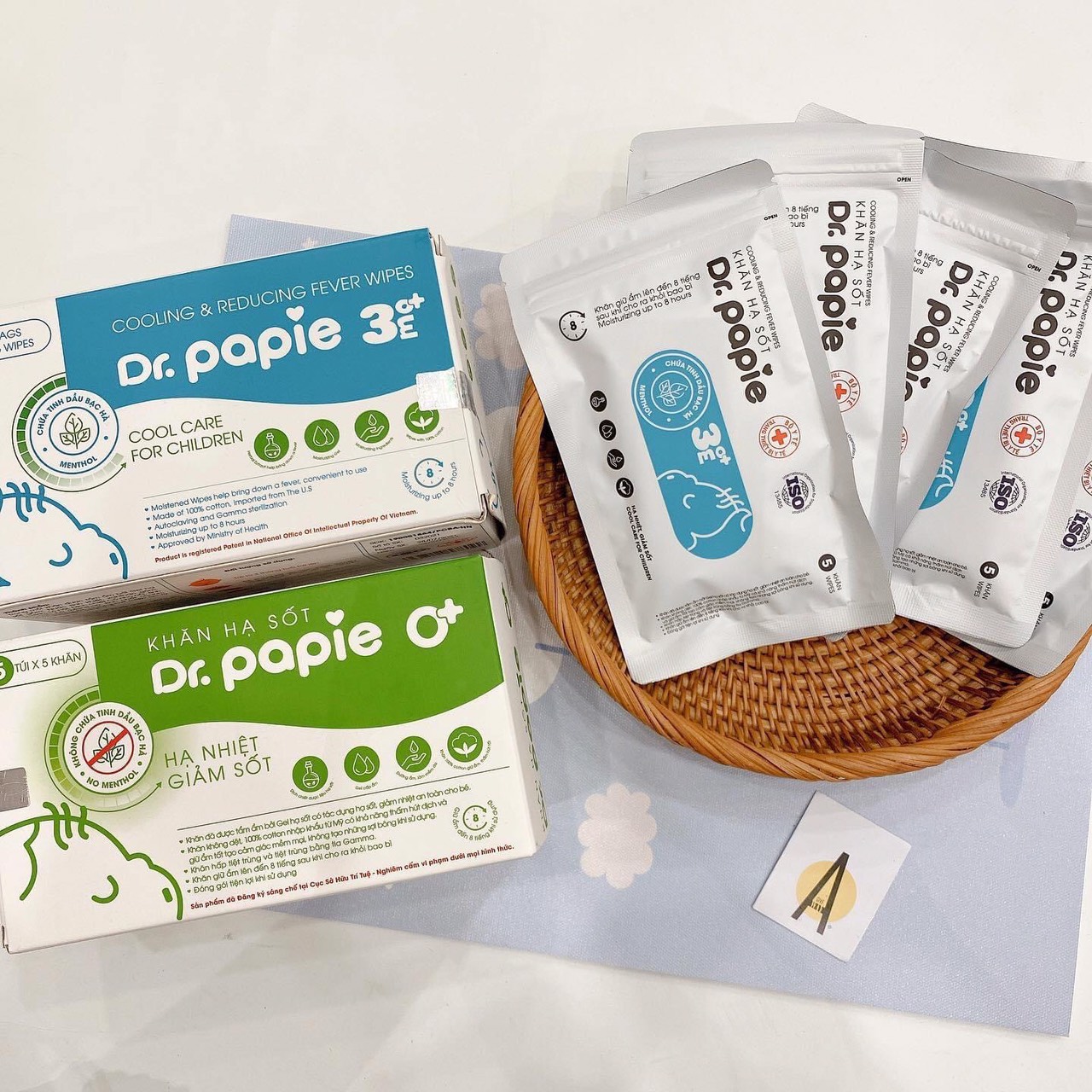 Khăn Lau Hạ Sốt Dr Papie 25 Tờ