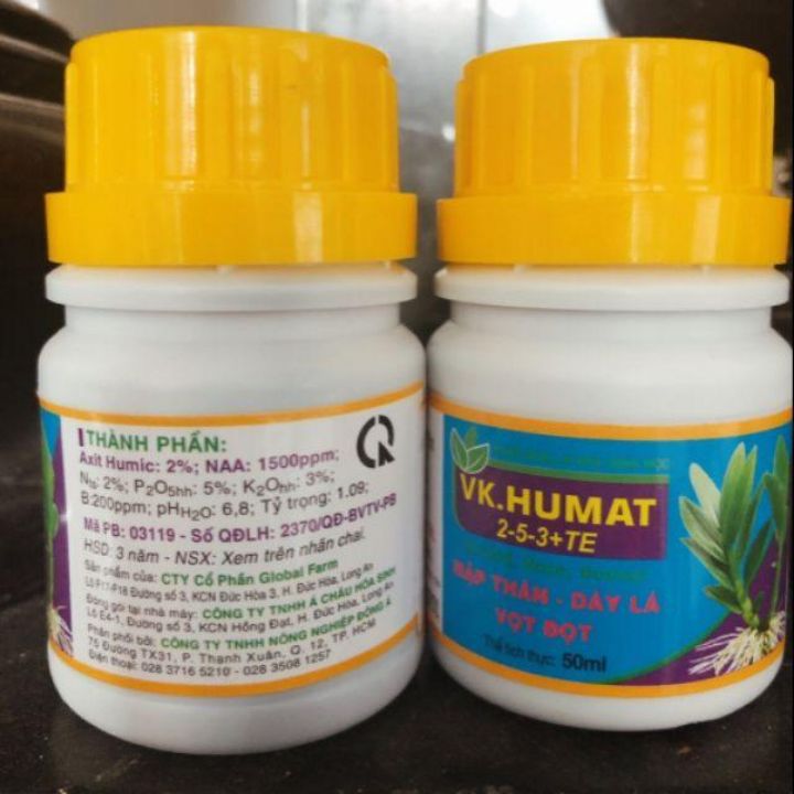 VK HUMAT – Chế phẩm giúp Mập thân, dày lá, vọt đọt 50ml