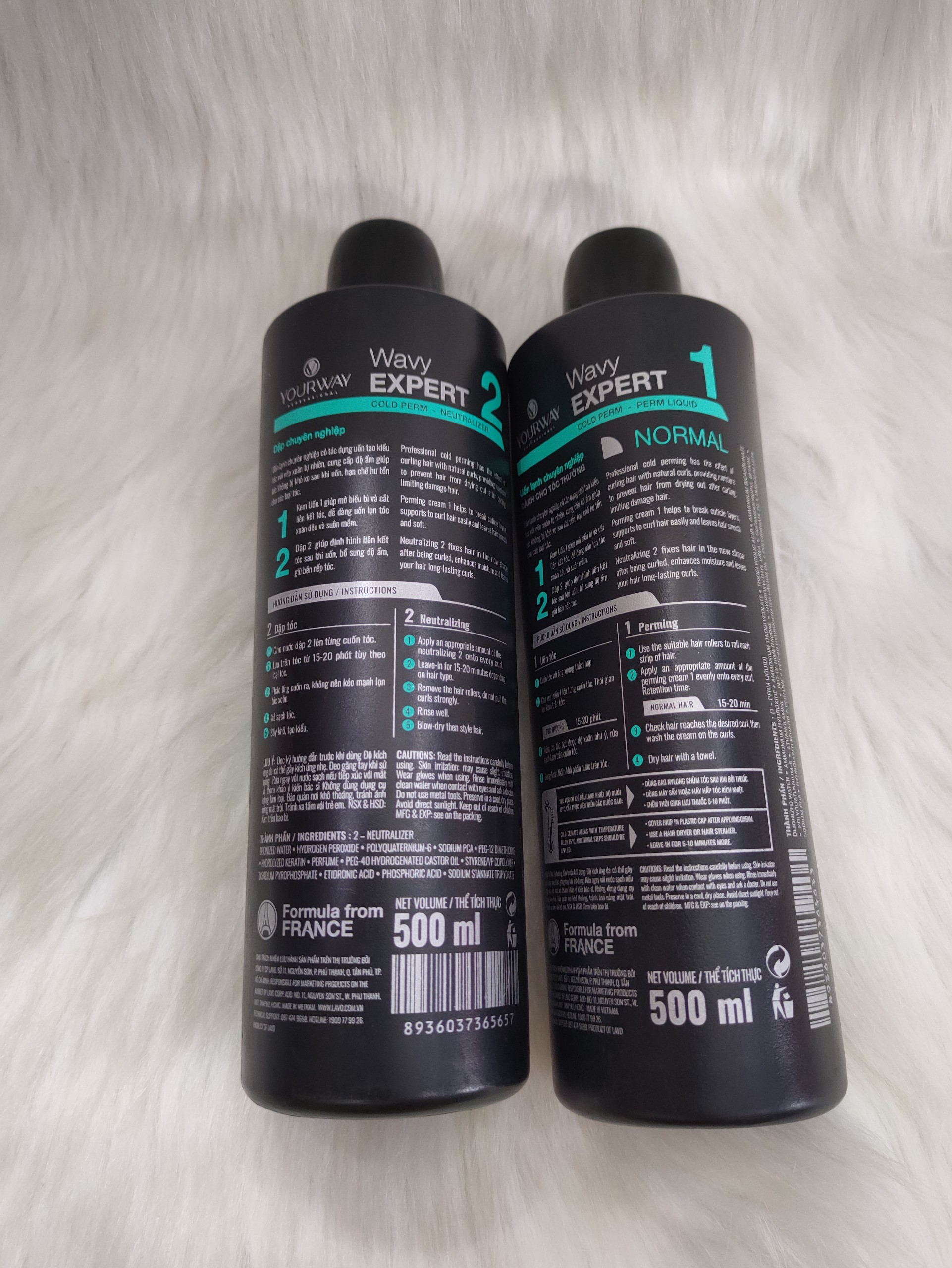 1 Cặp uốn lạnh Yourway 500ml Nomal dành cho tóc thường