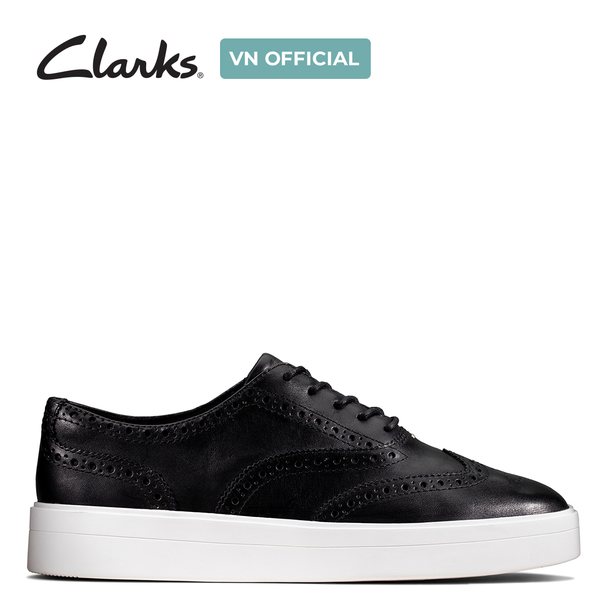 Giày Sneaker Da Nữ Clarks - Hero Brogue.