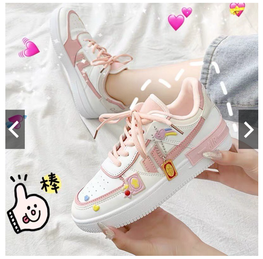 Giày thể thao độn đế phối màu Hàn Quốc cực cute