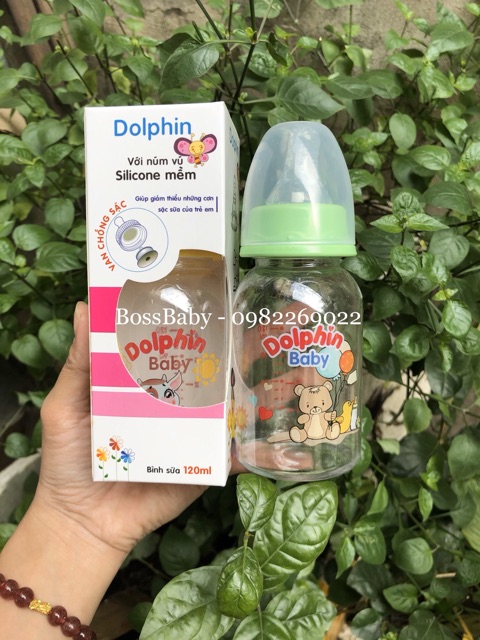 Bình Sữa Dolphin Cổ Hẹp 120Ml/250Ml