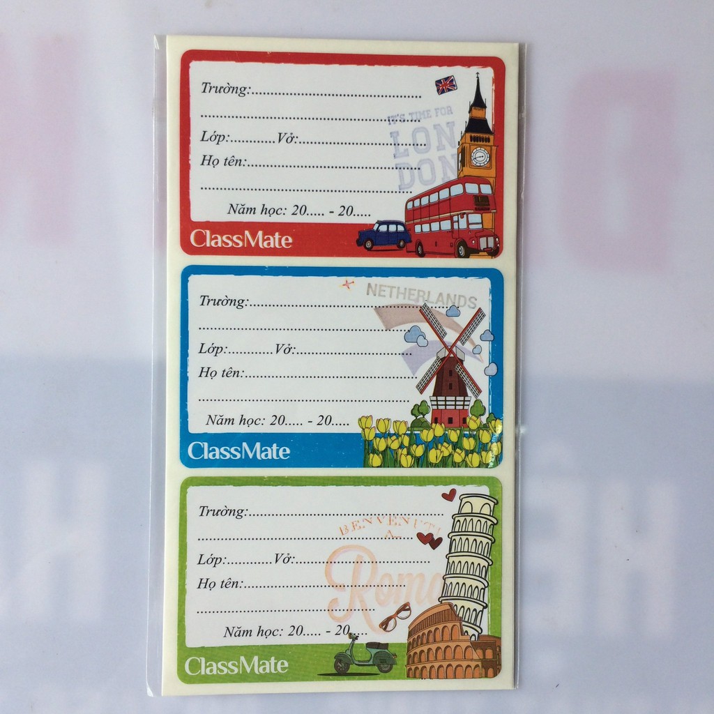 Combo 2 tập Nhãn vở Classmate Food CL-NT205