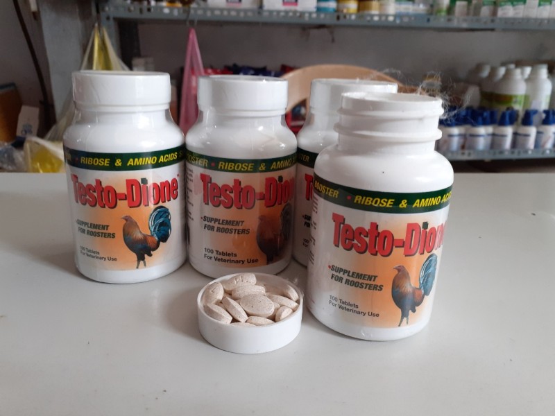 Thuốc Nuôi Gà Đá - Trị lỏn lẻn cự yếu - Testo Dione lẻ 20 viên
