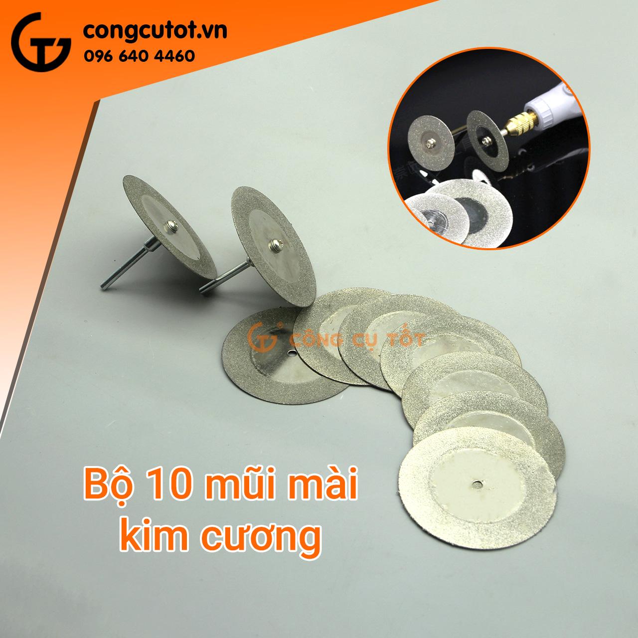 Bộ 10 lưỡi mài kim cương 50mm
