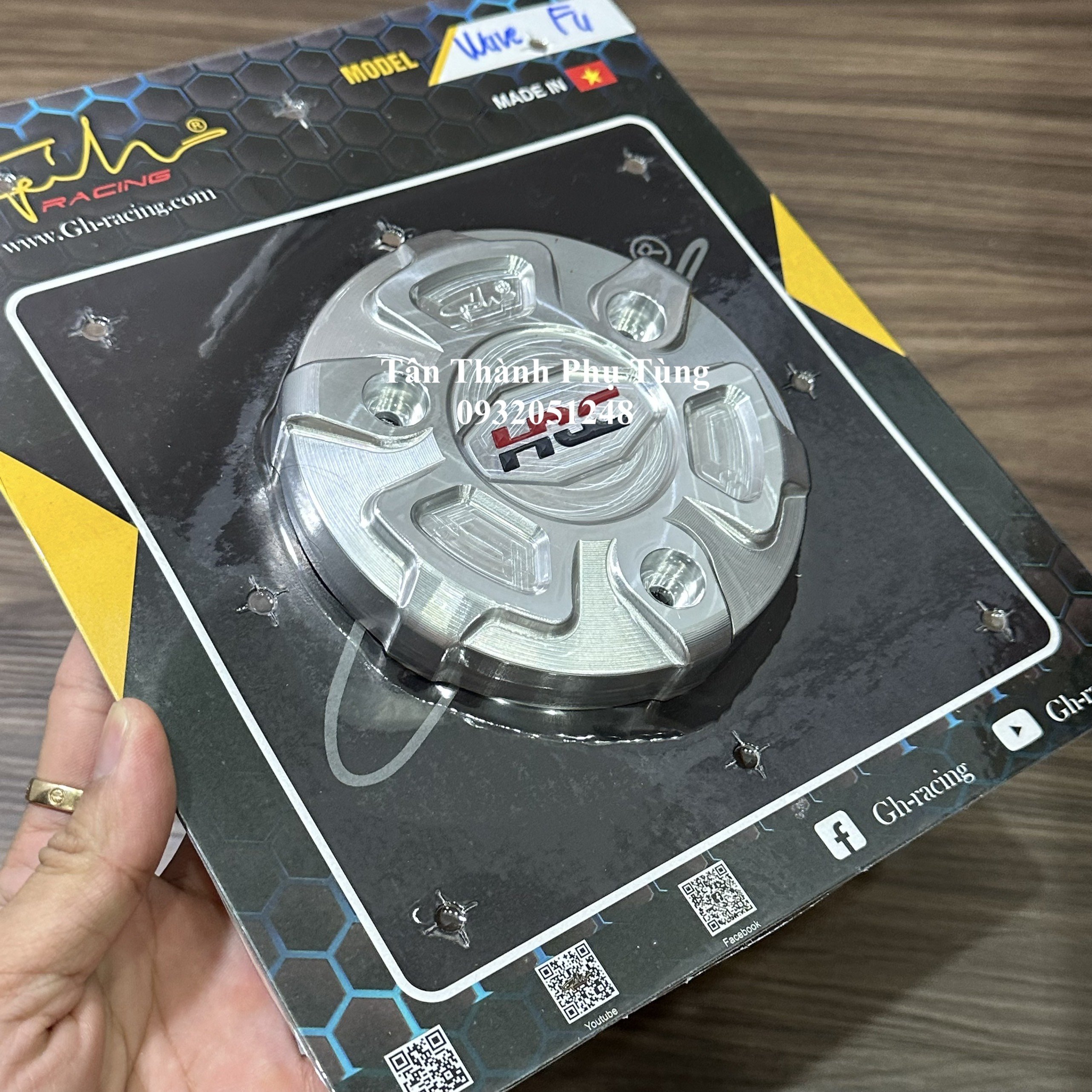 Nắp nồi nhôm CNC GH Racing: Wave, Dream, Future