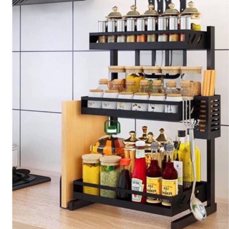 Kệ Đựng Gia Vị Nhà Bếp INOX Sơn Tĩnh Điện Chống Rỉ nhập khẩu Cao Cấp 2 Tầng - Kệ hũ gia vị ,Kệ Gia Vị Nhà Bếp Inox ,Kệ Gia Vị inox sơn tĩnh điện Đa Năng Tiện Gọn Chất Liệu Cao Cấp Chống han gỉ BẢO HÀNH 12 THÁNG
