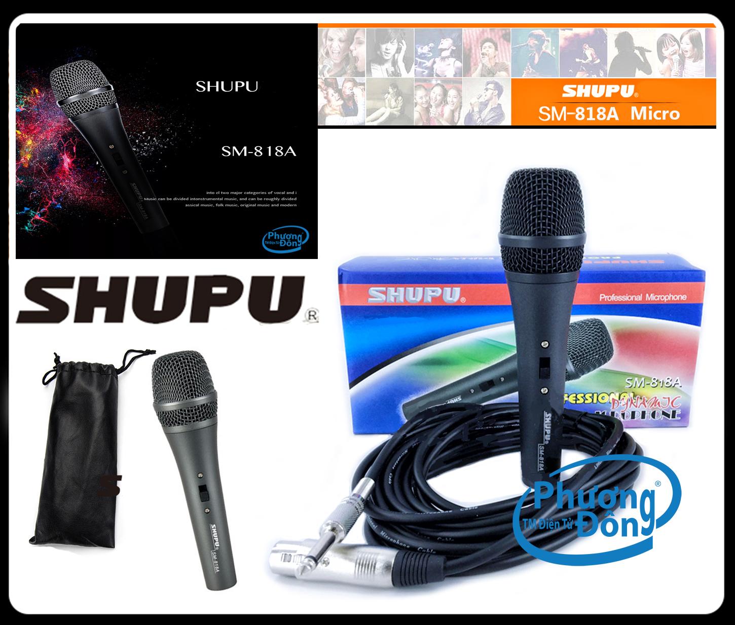 Micro Shupu SM-818A có dây karaoke cao cấp