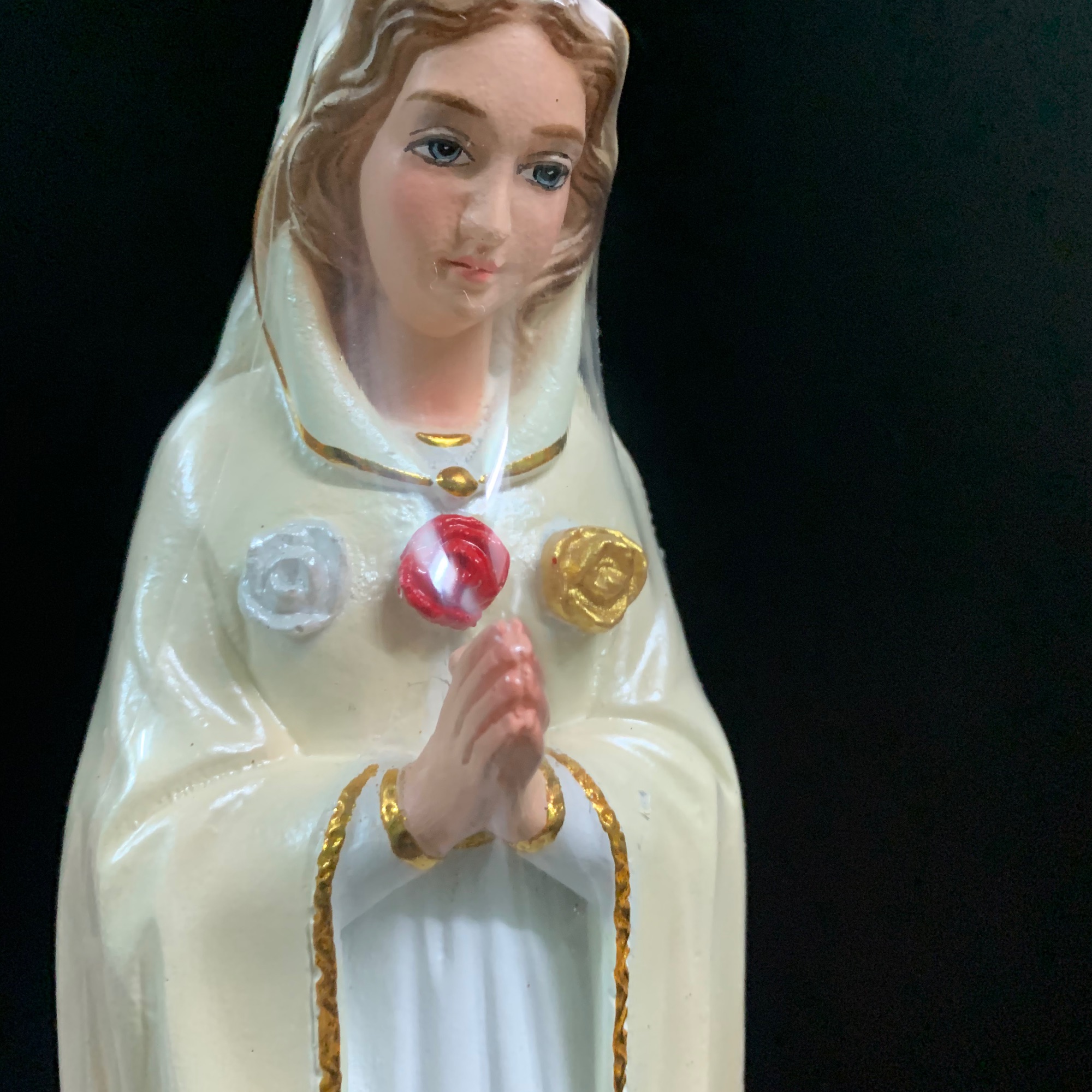 Tượng đức mẹ hoa hồng cao 30cm