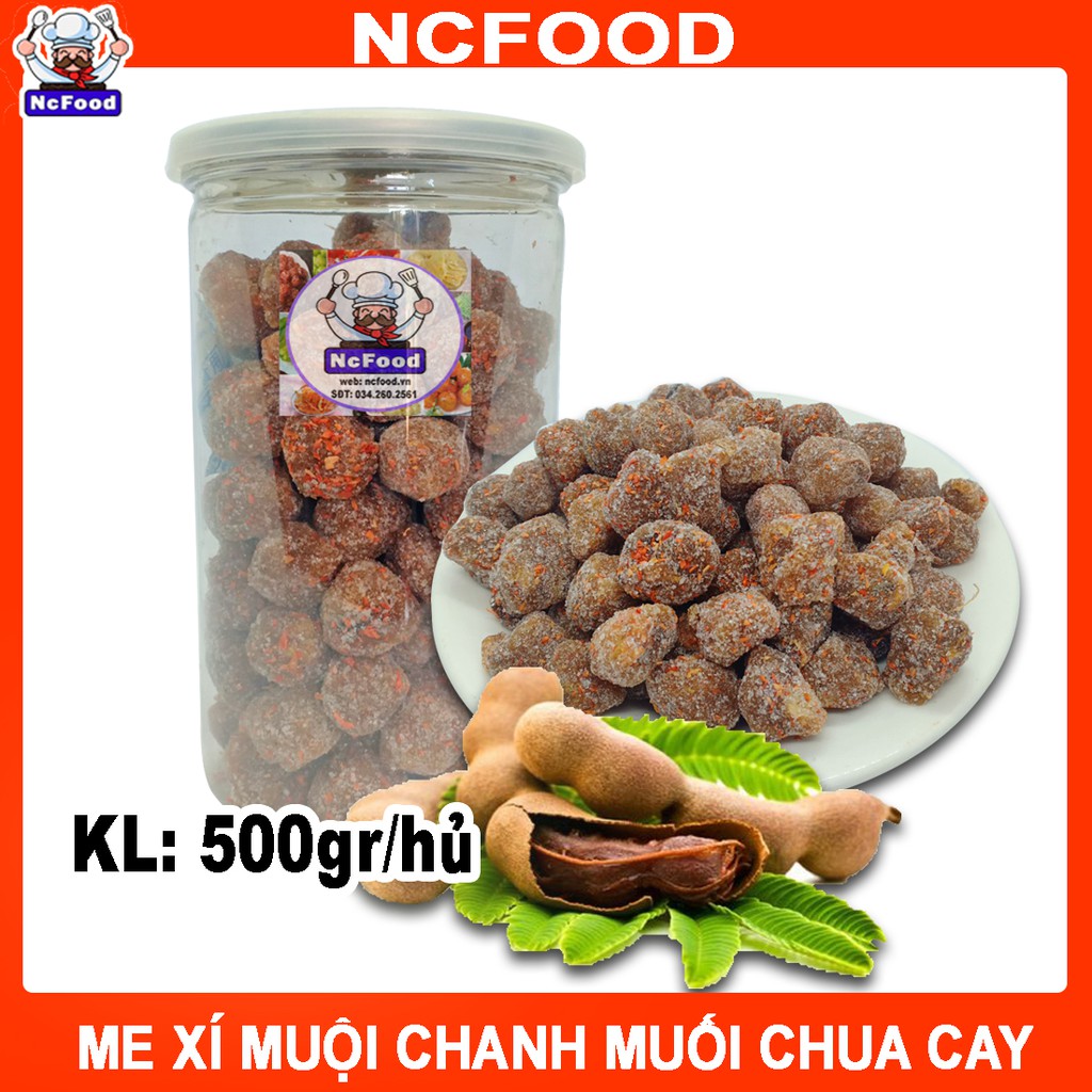 Hủ 500gr Me Xí Muội Chua Cay