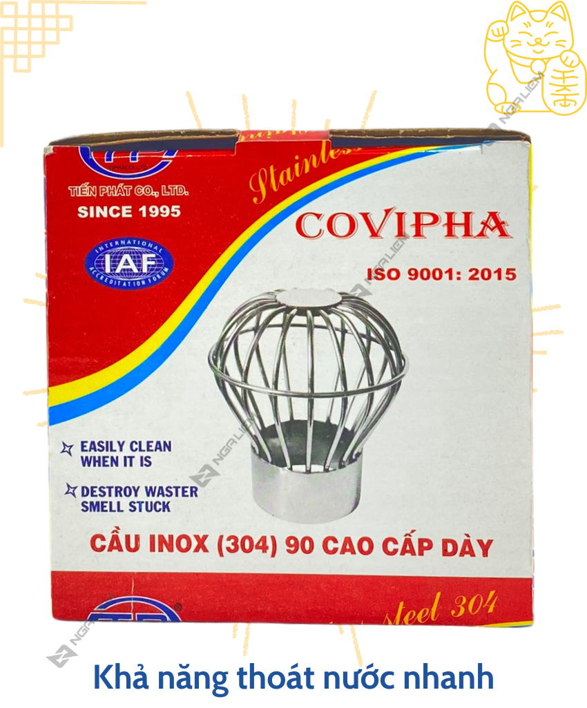Quả Cầu Lược Rác Inox 304 TP – Covipha (60, 90, 114mm)