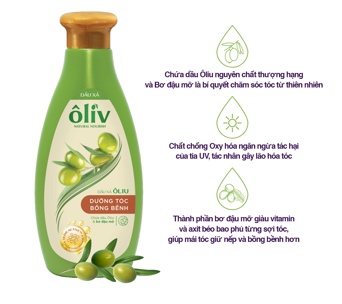 Dầu Xả Ôliv Bồng Bềnh 250ml