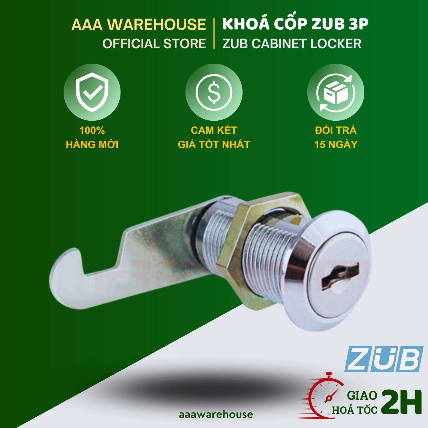 Khoá tủ, khoá cốp 3p zub