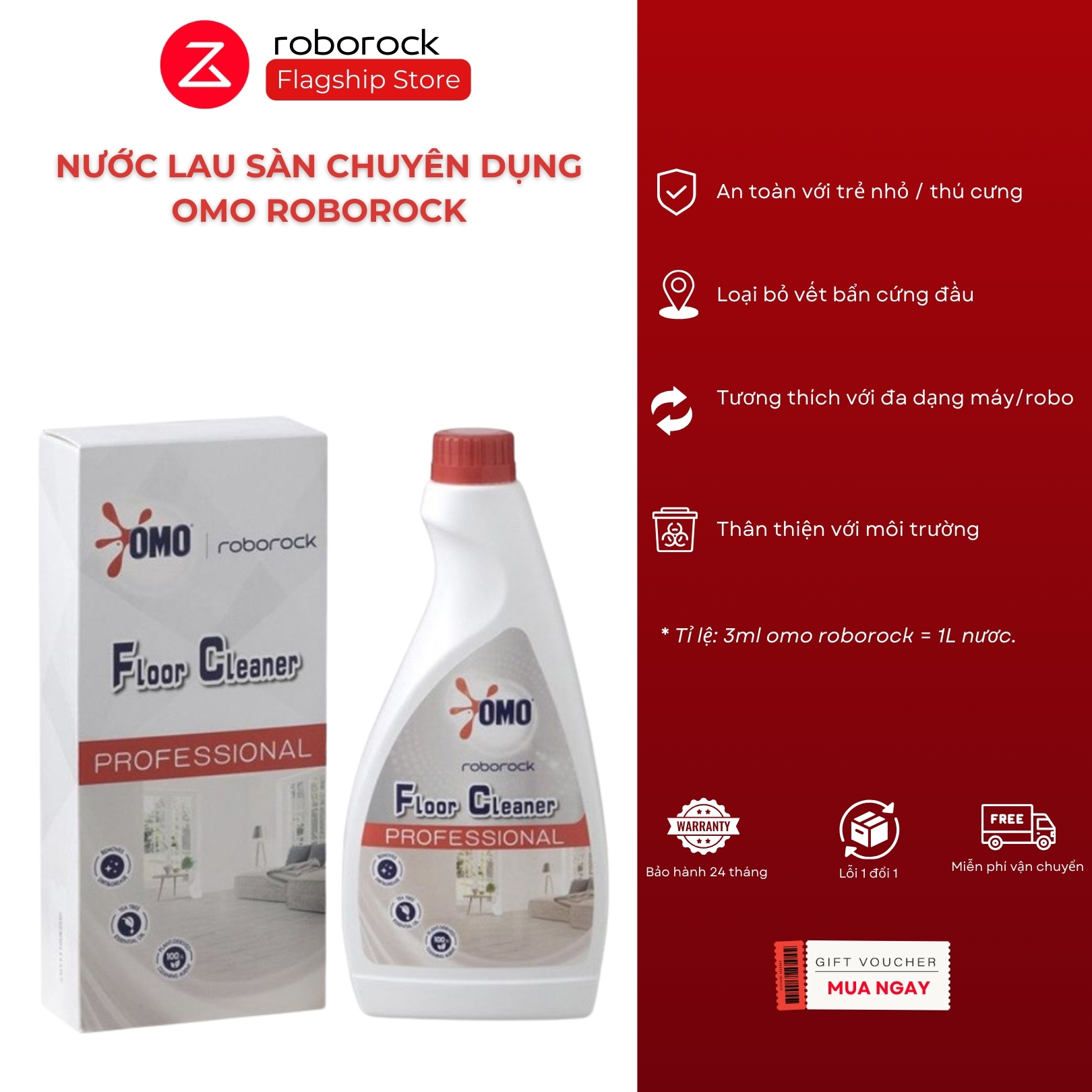 Nước lau sàn chuyên dụng Roborock