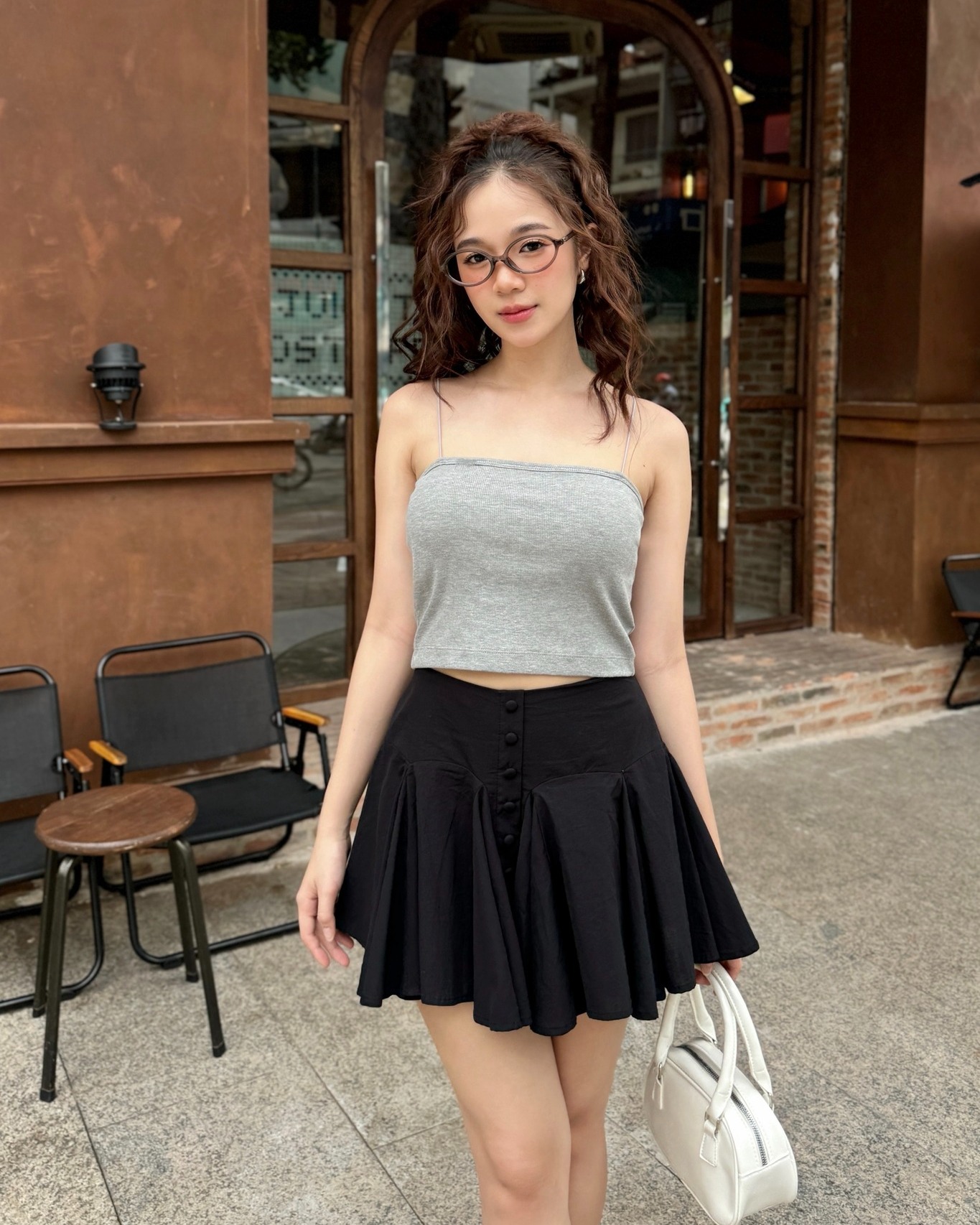 Voucher siêu sale 15% OLV - Áo 2 dây Basic Cami Top 2 màu