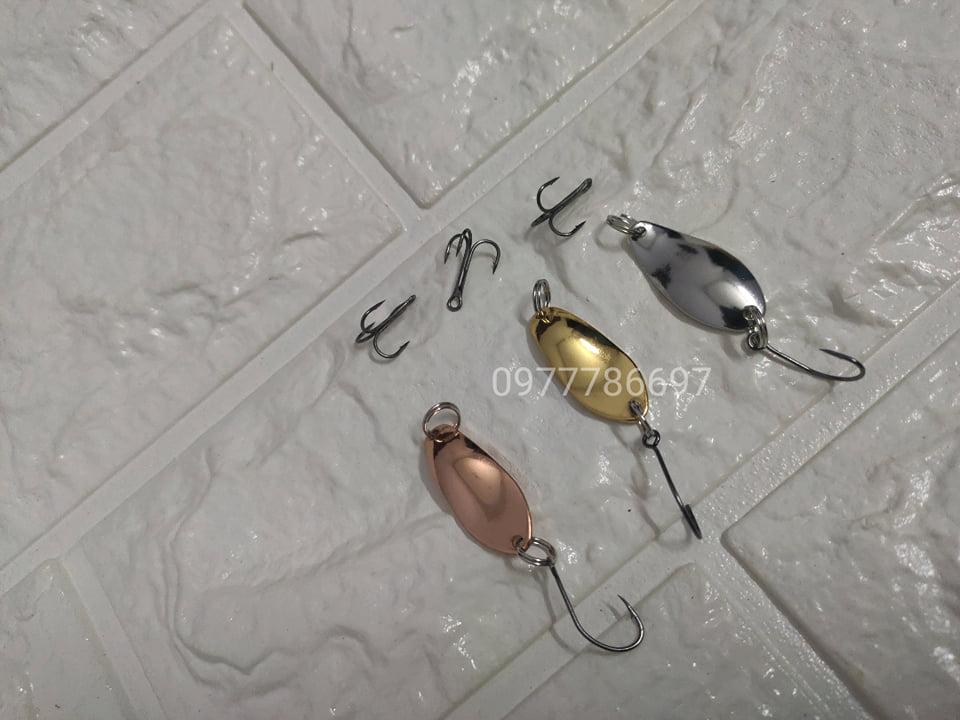 combo 3 mồi thìa 2.2g kèm lưỡi 3 tiêu