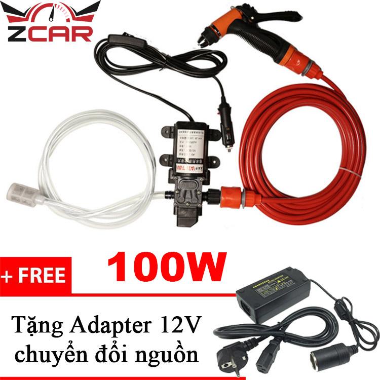 Máy bơm rửa xe tăng áp mini -...