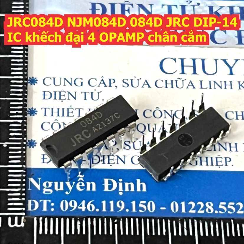 10 con TL084CN TL084 / 084D JRC 084 DIP-14 IC OPAMP bốn CHÂN CẮM KDE1401