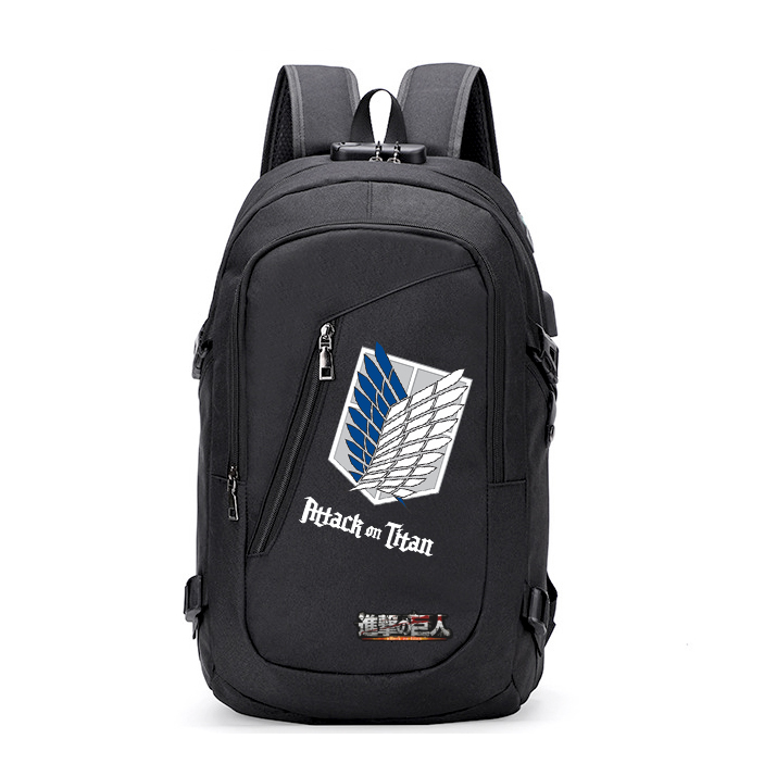 Balo chéo túi đeo Attack On Titan Kèm Cổng USB