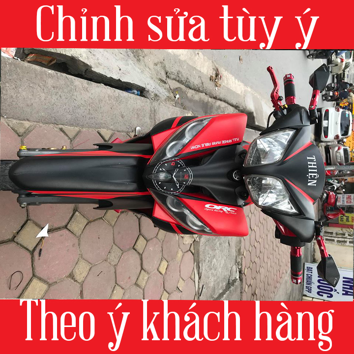 Tem Trùm Xe Jupiter Đỏ Đen Đồng Hồ