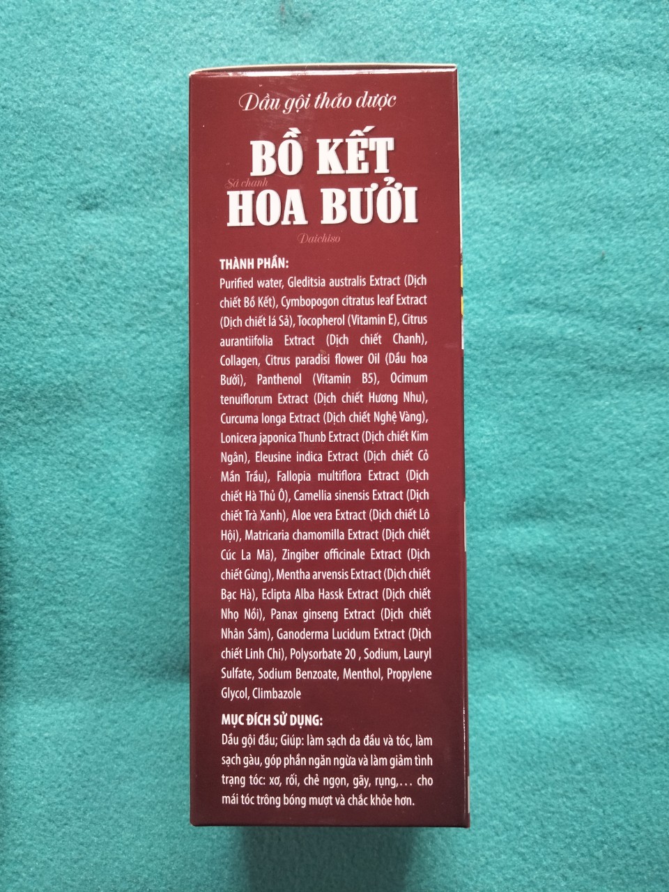 Dầu Gội Thảo Dược Bồ Kết Hoa Bưởi