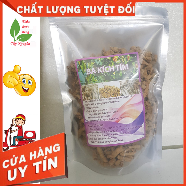 Ba kích tím khô , ba kích quảng ninh, hàng loại 1, tím lịm, đã rút lõi, phơi khô về chỉ việc ngâm, 1 người khỏe 2 người vui