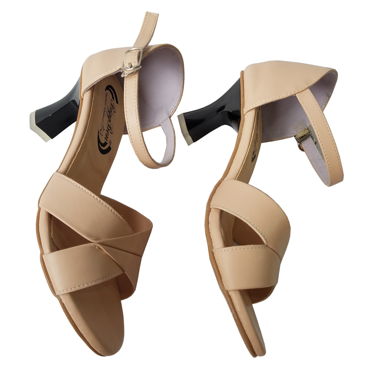 Giày Sandal Cao Gót Nữ BIGBEN Da Bò Cao 5 Phân CG133
