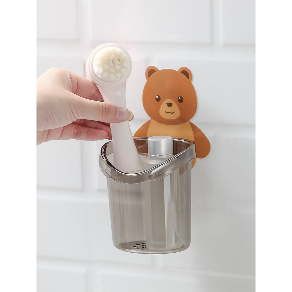 ⛔GIADUNGHOALONG⛔ Cốc đựng bàn chải hình gấu (TẶNG MIẾNG DÁN)