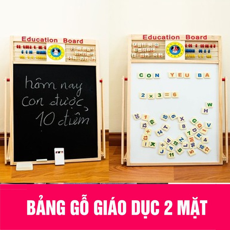 Bảng chữ cái gỗ , bảng ghép nam châm 2 mặt bằng gỗ cho bé học chữ cái và số thông minh,bảng ghép nam châm 2 mặt bằng gỗ giúp bé học chữ và số