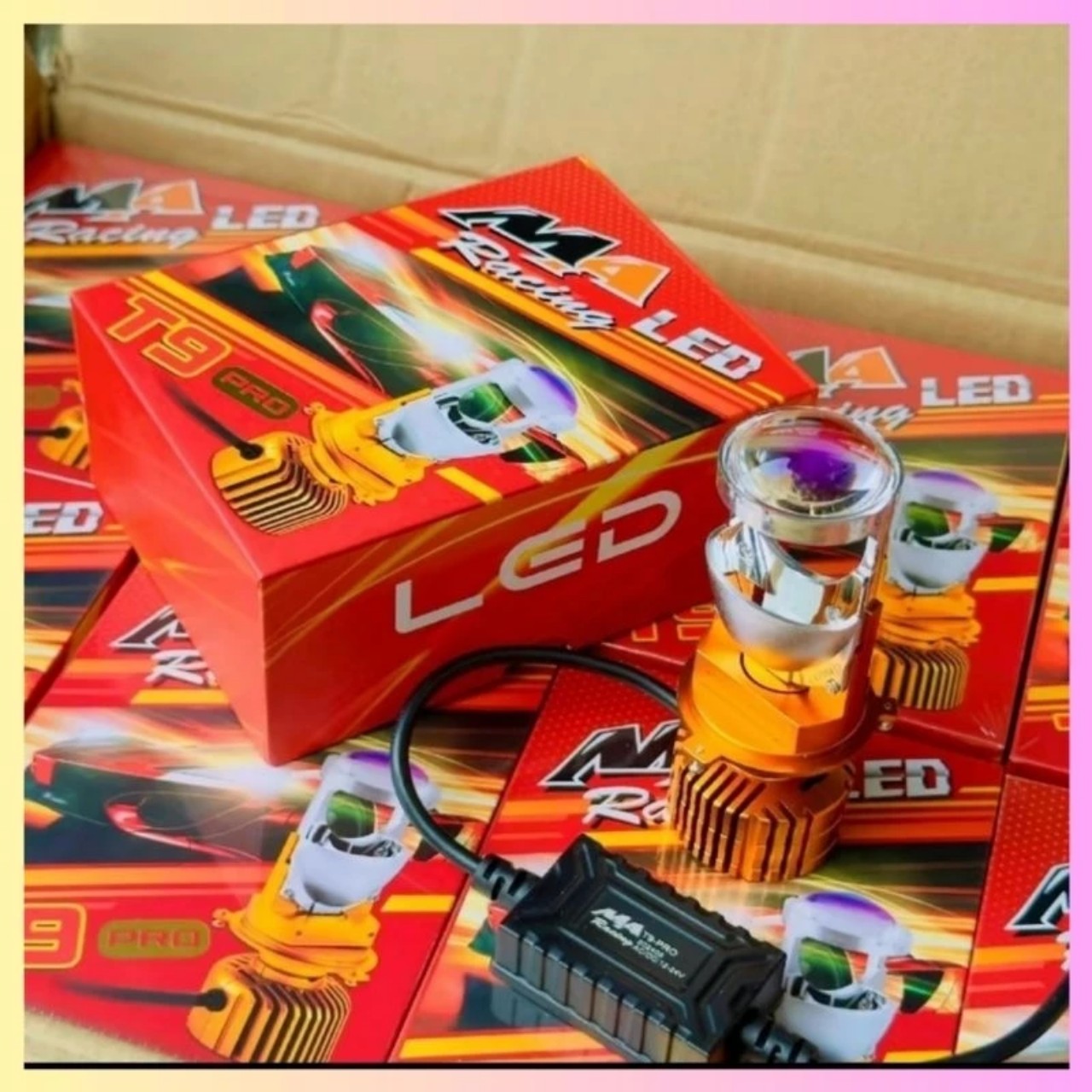 Đèn pha led mini T9 V2  2024 Maracing siêu sáng 60W chân H4