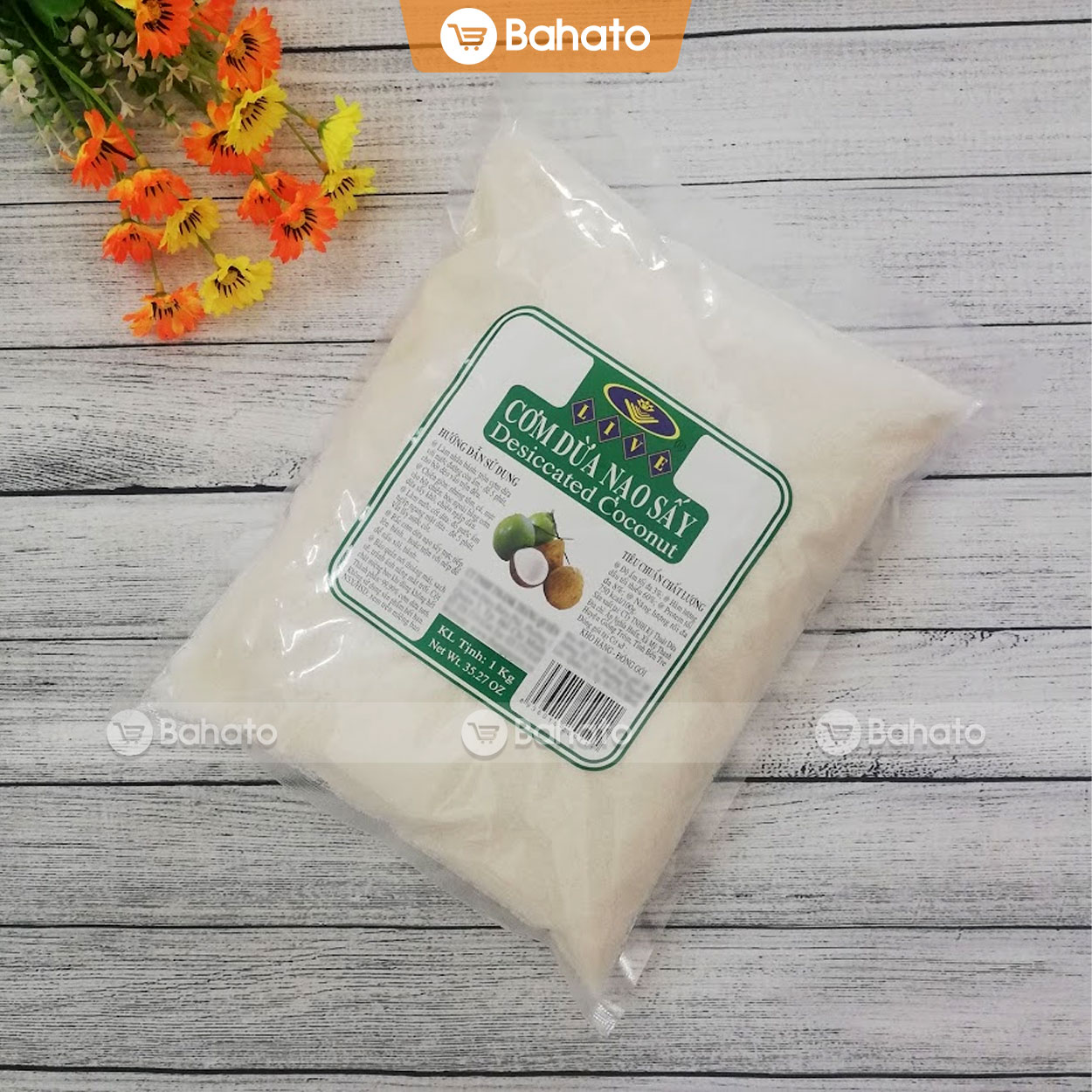 Cơm dừa nạo xấy khô Bến Tre gói 1kg