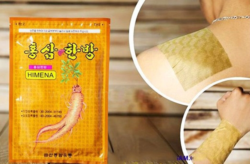 [COMBO 10 TÚI VÀNG ] Cao Dán Hồng Sâm Himena Hàn Quốc -  Túi VÀNG 20 Miếng