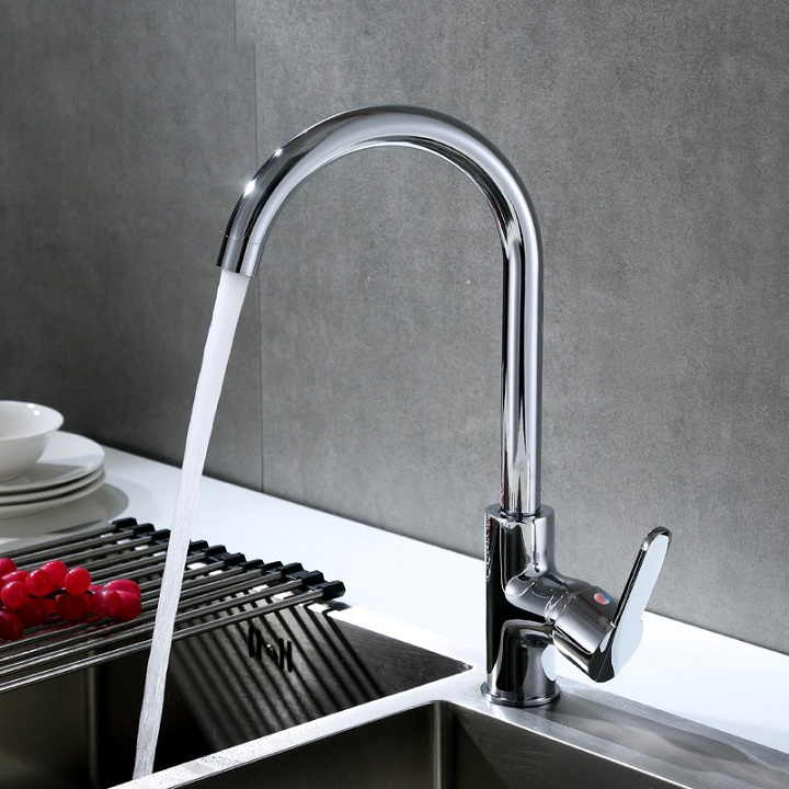 Vòi Chậu Rửa Bát Nóng Lạnh VRB26 tặng đôi dây cấp inox
