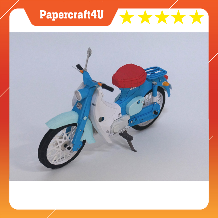 Mô hình giấy xe máy Honda C100 Super Cub cổ điển