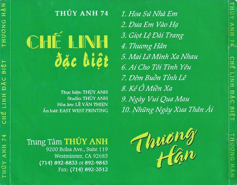 [MDX] Đĩa CD Nhạc Vàng Chế Linh - Thương Hận