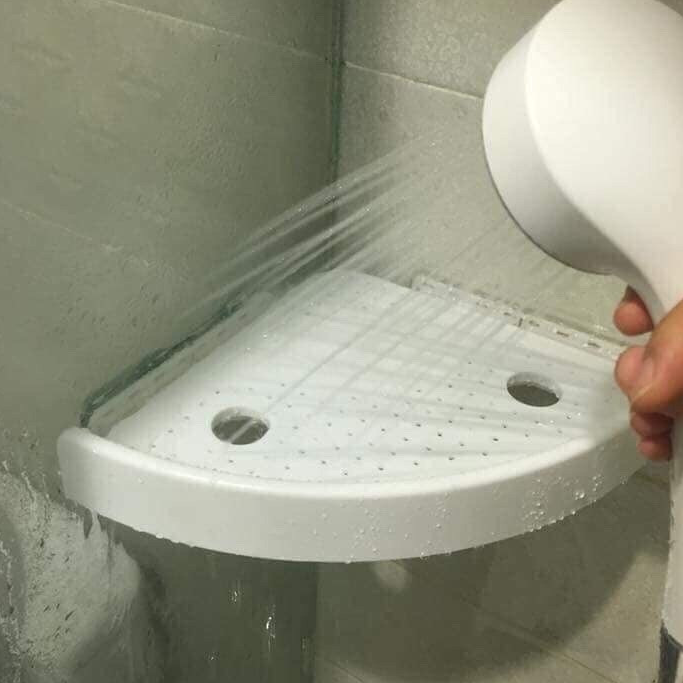 Kệ góc hút chân không, giá để đồ nhà vệ sinh,kệ góc,kệ treo tường