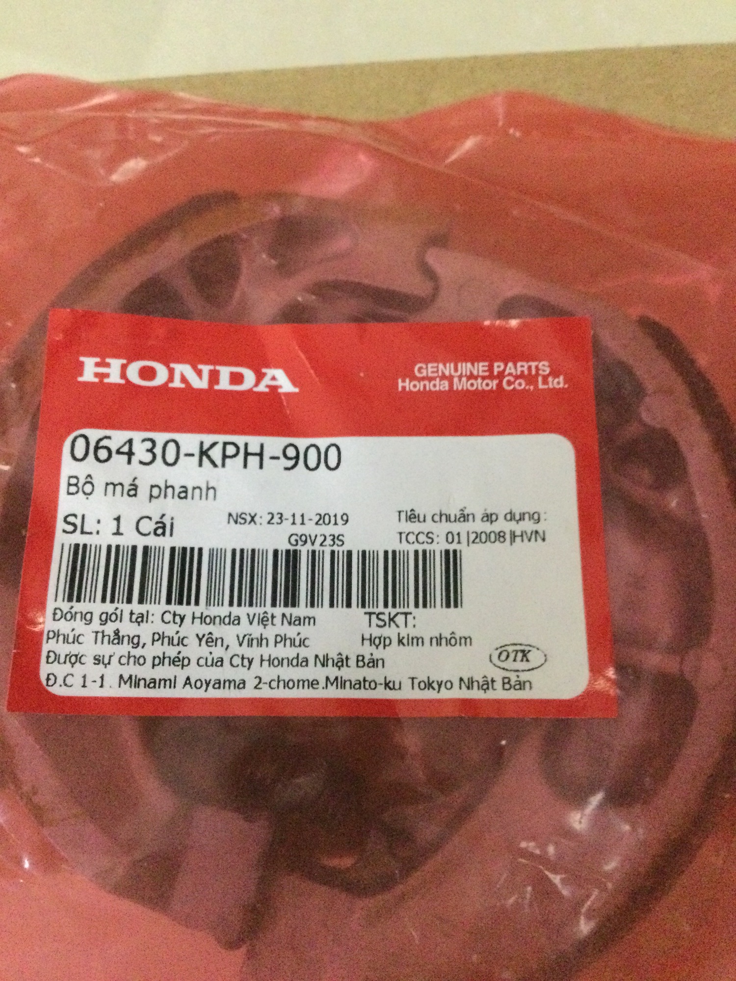 Má phanh Honda zin cho xe số