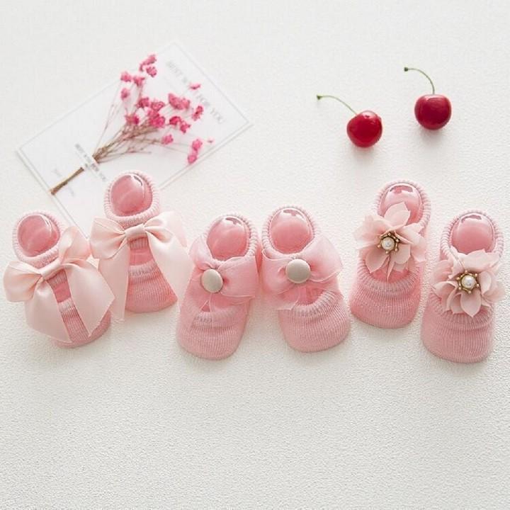 Set 3 đôi tất nơ cho bé