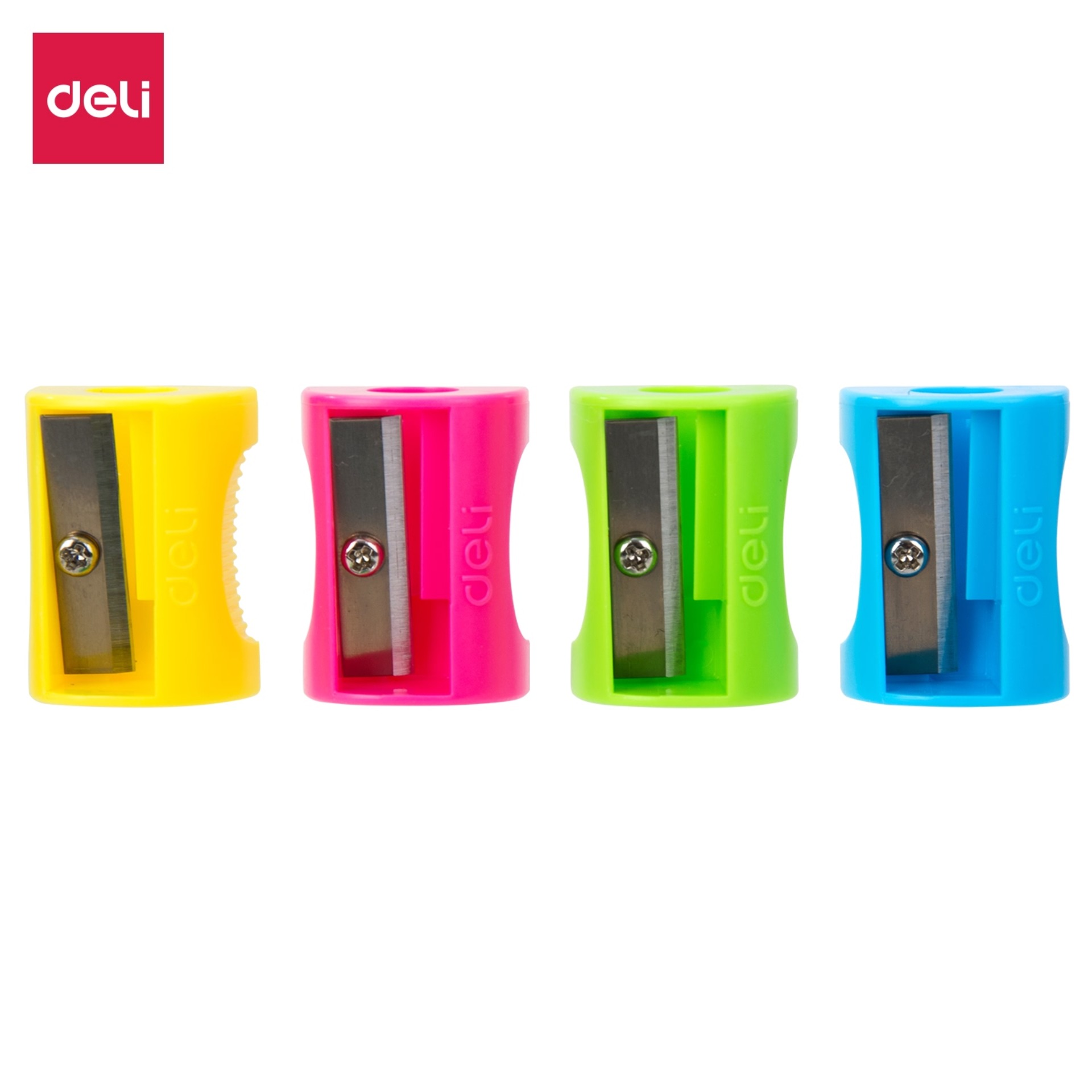 Gọt chì mini Deli - Xanh lá/Xanh dương/Hồng/Vàng - Combo 5 chiếc màu ngẫu nhiên - E0531